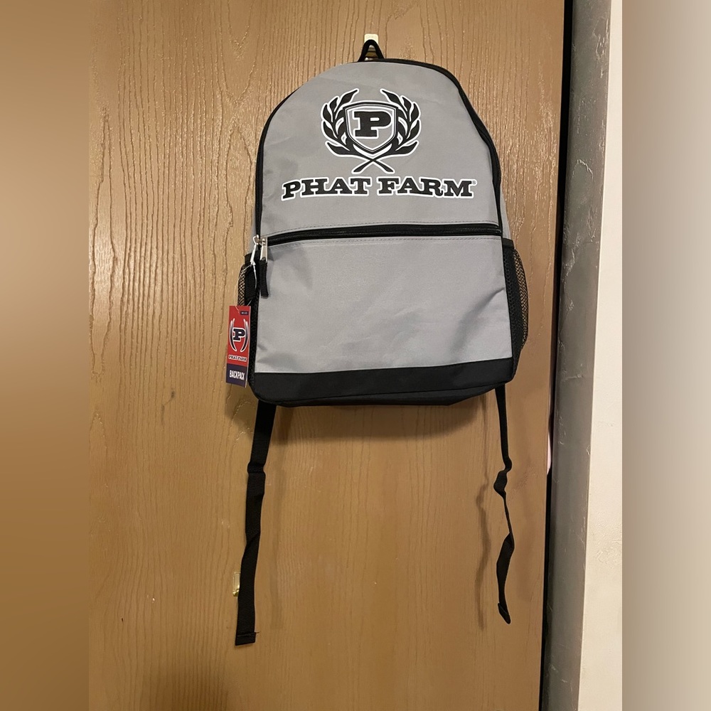 New Phat Farm Back Pack - Black & Grey